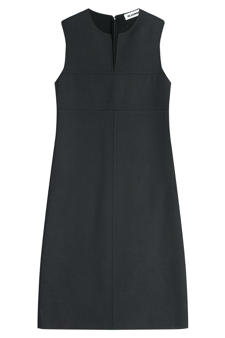 Jil Sander Jil Sander Village Wool Shift Dress - Black