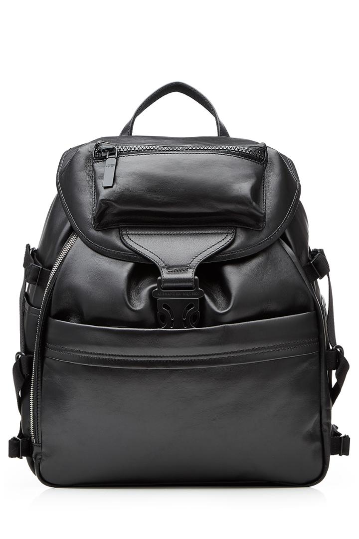 Alexander Mcqueen Alexander Mcqueen Leather Backpack - Black