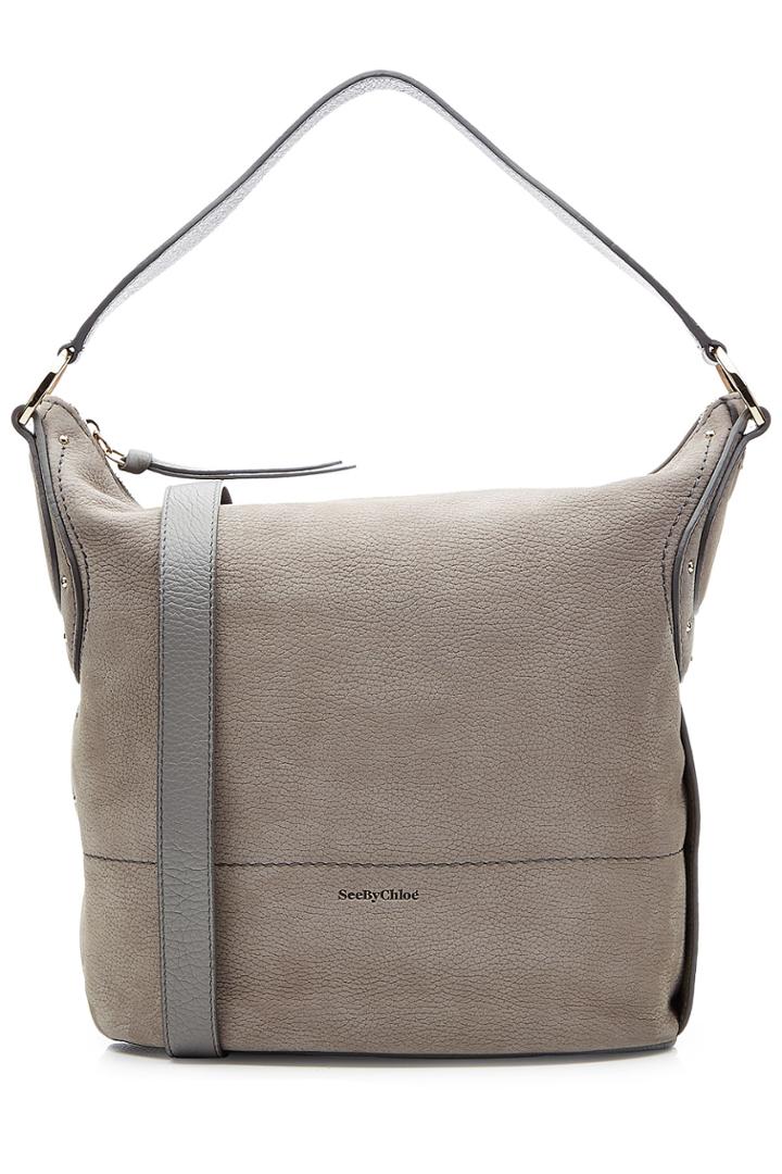 See By Chloé See By Chloé Two-tone Leather Hobo - Grey