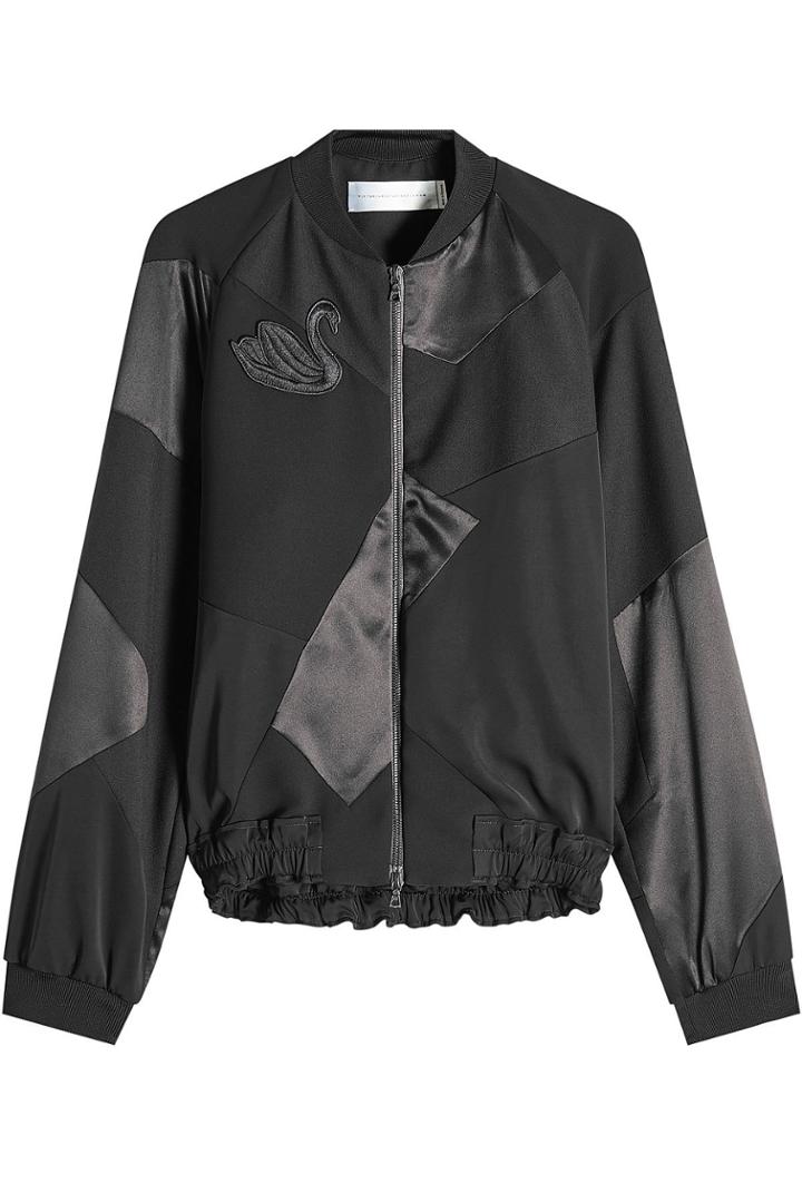 Victoria, Victoria Beckham Victoria, Victoria Beckham Wool Bomber Jacket With Silk
