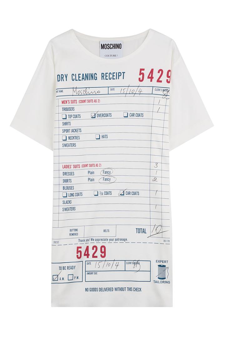 Moschino Moschino Printed T-shirt Dress - Beige