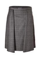 Salvatore Ferragamo Salvatore Ferragamo Wool Flannel Checked Skirt - Grey