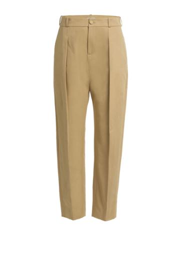 Bouchra Jarrar Bouchra Jarrar Cropped Cotton Pants - Brown