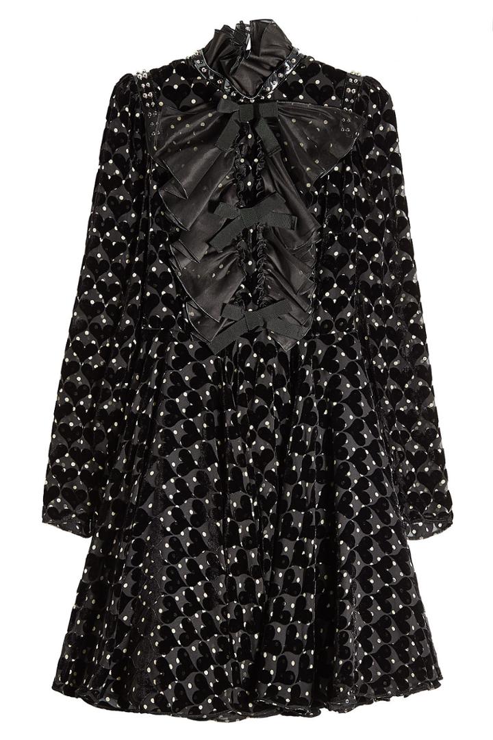 Giambattista Valli Giambattista Valli Printed Dress With Velvet And Silk