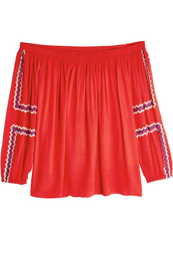 Kas New York Kas New York Bardot Blouse With Embroidery