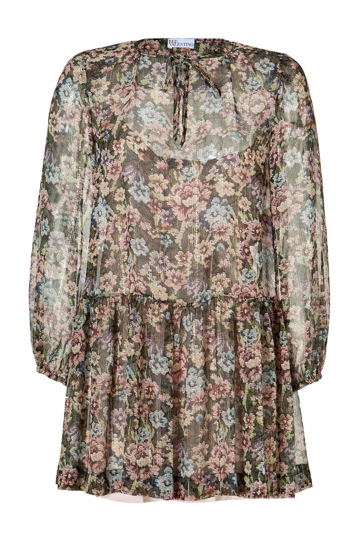 Red Valentino Red Valentino Silk Floral Print Dress