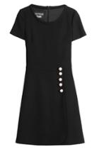 Boutique Moschino Boutique Moschino Virgin Wool Dress With Faux Pearls - Black