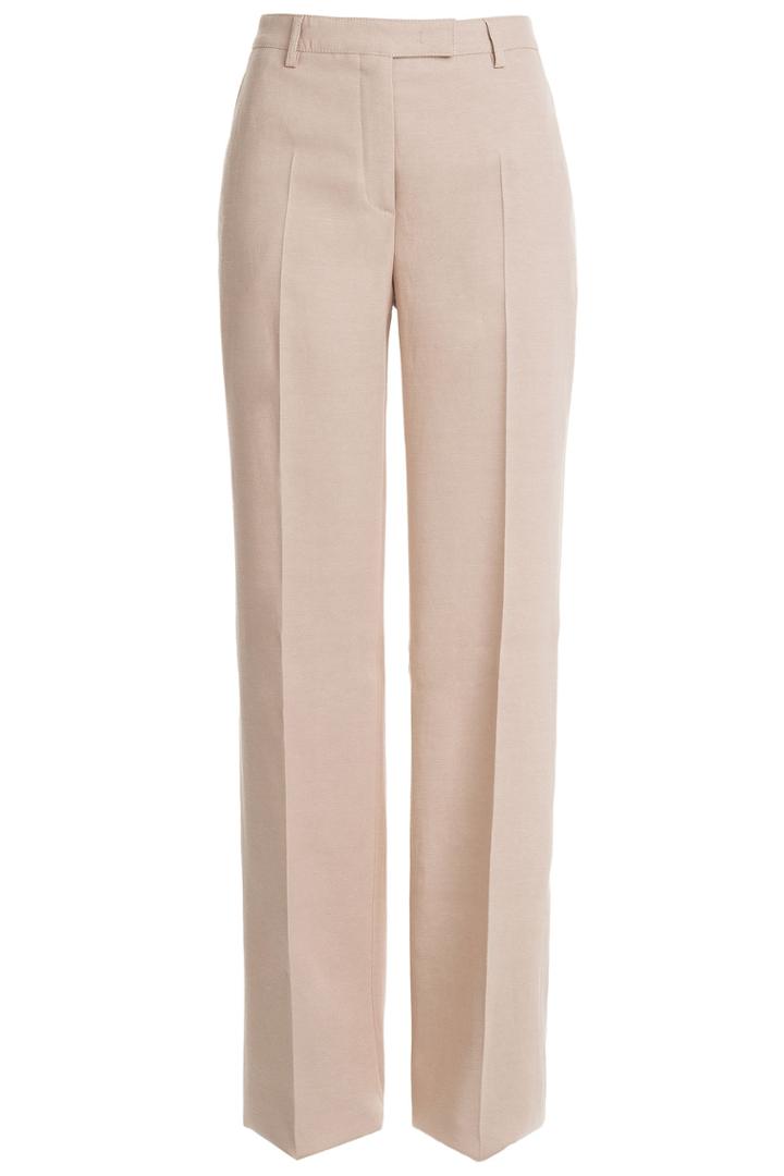 Emilio Pucci Emilio Pucci Jersey-linen Shantung Pants - Beige