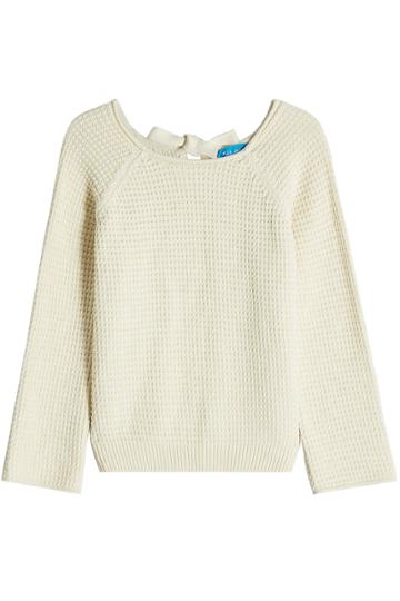 M I H M I H Waffle-knit Cotton Pullover With Open Back