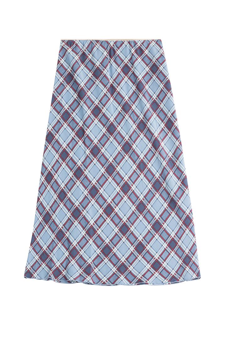 Marc Jacobs Marc Jacobs Printed Silk Midi Skirt - Blue