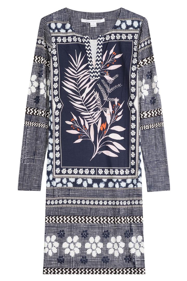 Diane Von Furstenberg Diane Von Furstenberg Printed Silk Shift Dress