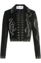 Valentino Embellished Suede Jacket