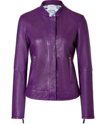 Etro Purple Leather Jacket