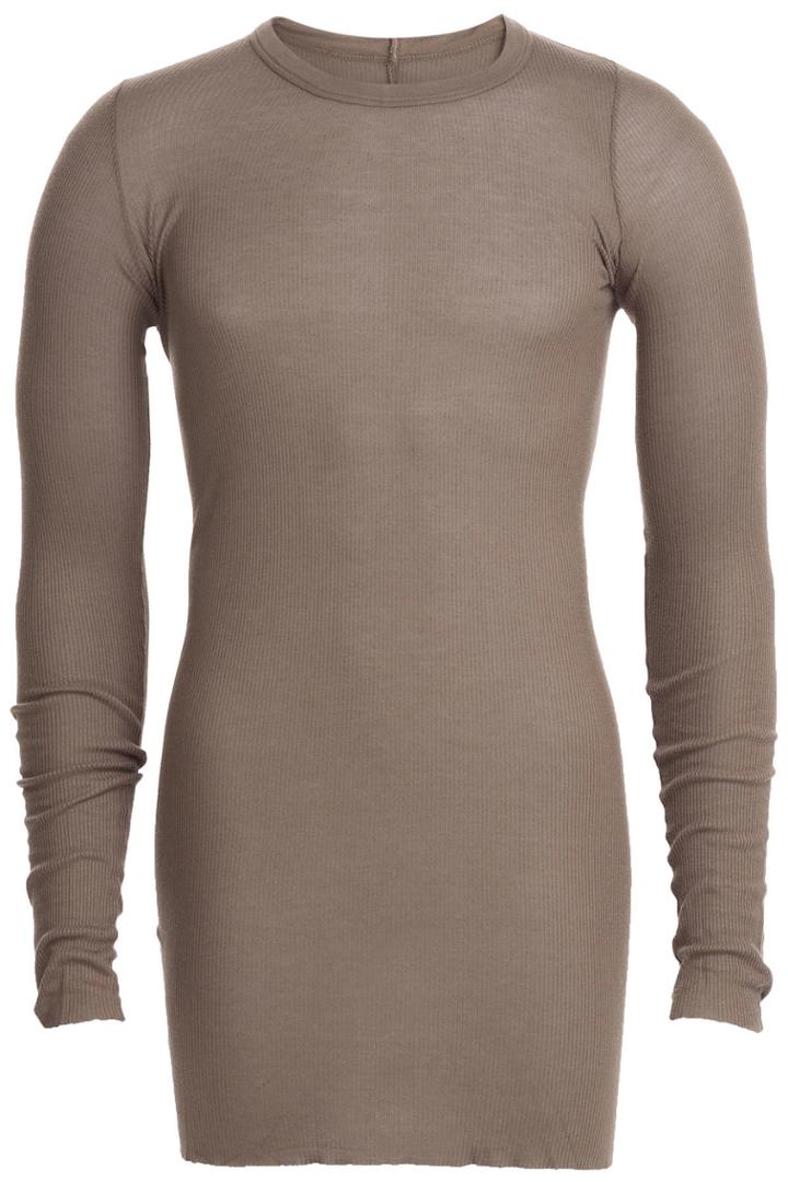 Rick Owens Men Rick Owens Men Ribbed Jersey Top - Grey