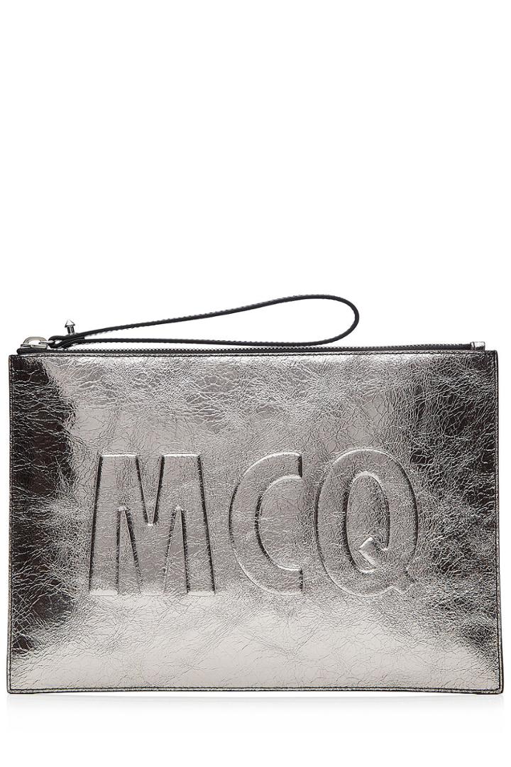 Mcq Alexander Mcqueen Mcq Alexander Mcqueen Metallic Leather Clutch