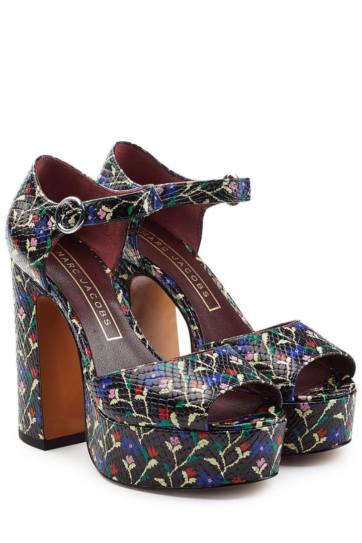 Marc Jacobs Marc Jacobs Printed Leather Platform Sandals