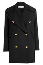 Nina Ricci Nina Ricci Wool Coat With Silk - Black