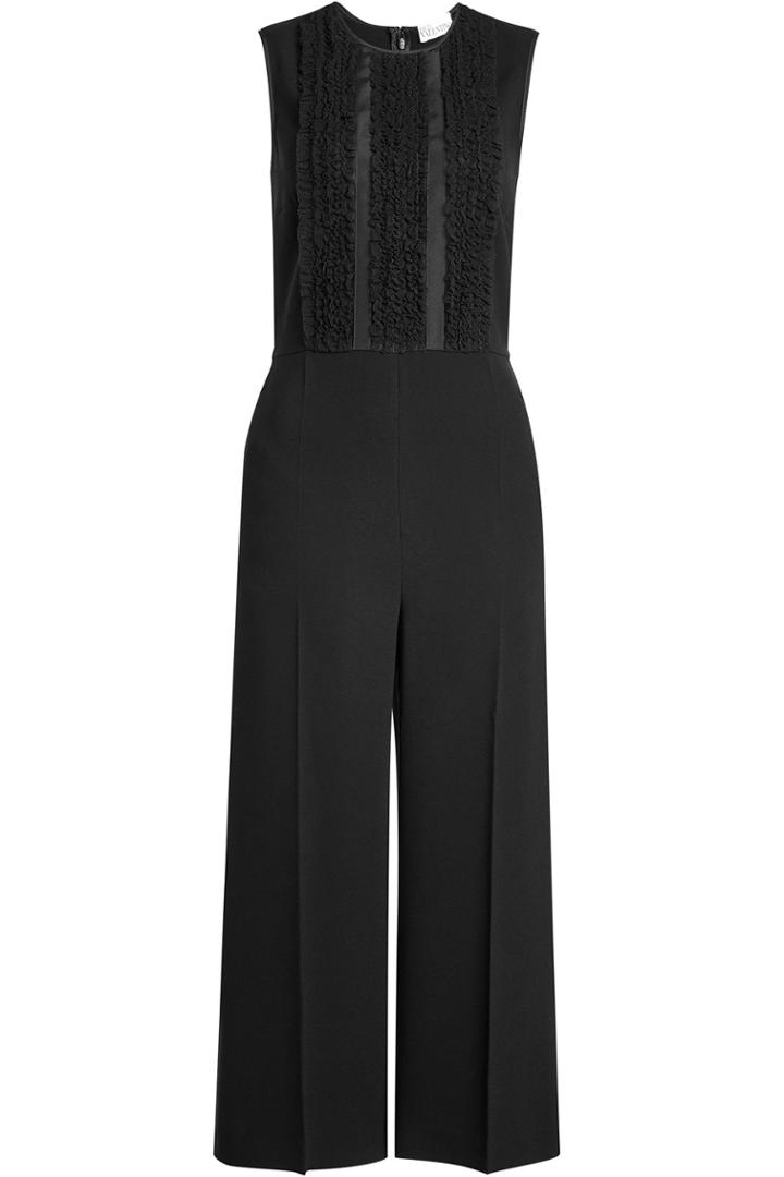 R.e.d. Valentino R.e.d. Valentino Crepe Jumpsuit With Ruffled Panels