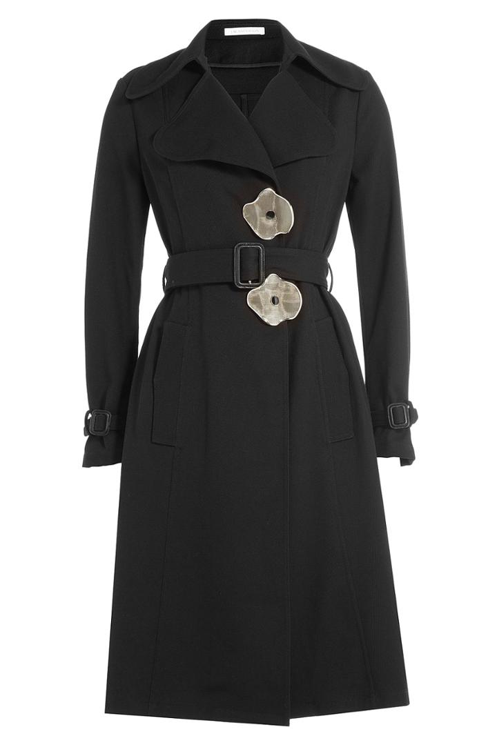 J.w. Anderson J.w. Anderson Trench Coat With Statement Buttons - Black