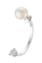 Delfina Delettrez Delfina Delettrez 18kt White Gold Sphere Earring With Diamond And Pearl - Silver