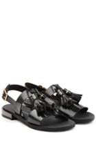Lautre Chose Lautre Chose Patent Leather Sandals - Black