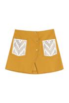 Kenzo Kenzo Cotton Blend Mini Skirt - Brown