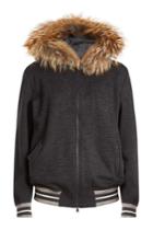 Brunello Cucinelli Brunello Cucinelli Zipped Cashmere Jacket With Fur-trimmed Hood