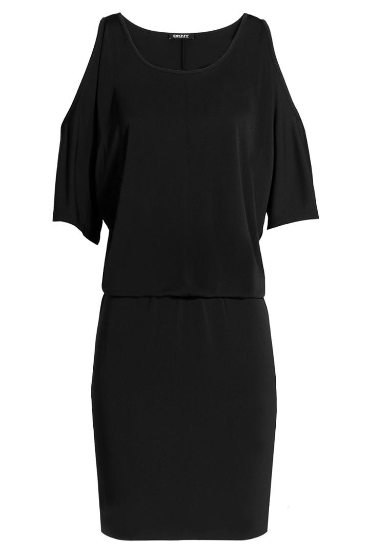 Dkny Dkny Jersey Dress With Cut-out Shoulders - Black