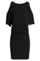 Dkny Dkny Jersey Dress With Cut-out Shoulders - Black