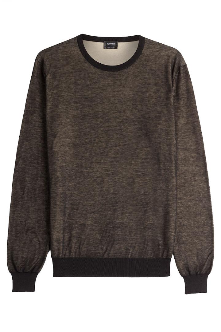 Jil Sander Jil Sander Two-tone Heathered Cotton Pullover - White