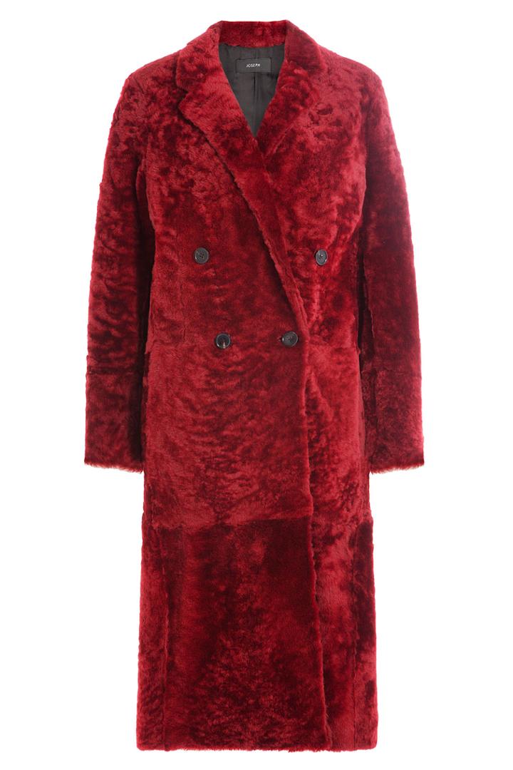 Joseph Joseph Shearling Coat - Red