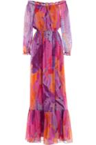 Diane Von Furstenberg Diane Von Furstenberg Printed Silk Maxi Dress - Multicolor