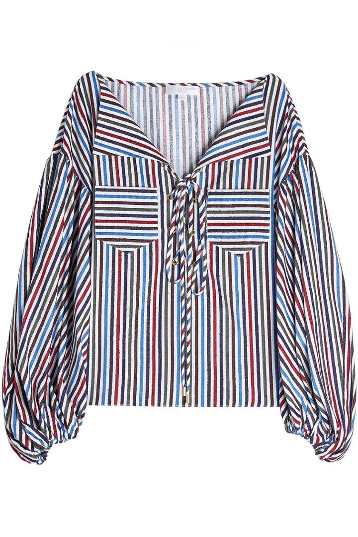 Caroline Constas Caroline Constas Striped Cotton Blouse