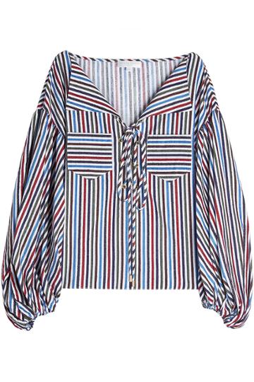 Caroline Constas Caroline Constas Striped Cotton Blouse