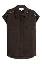 Isa Arfen Isa Arfen Printed Wool Shirt With Sequins