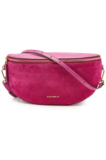 Coccinelle Coccinelle Persefone Leather And Suede Shoulder Bag