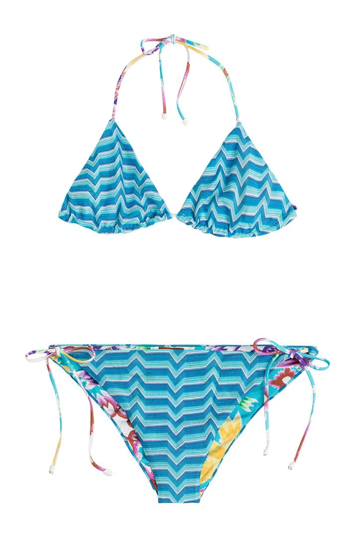 Missoni Mare Missoni Mare Reversible Knit Triangle Bikini - Blue
