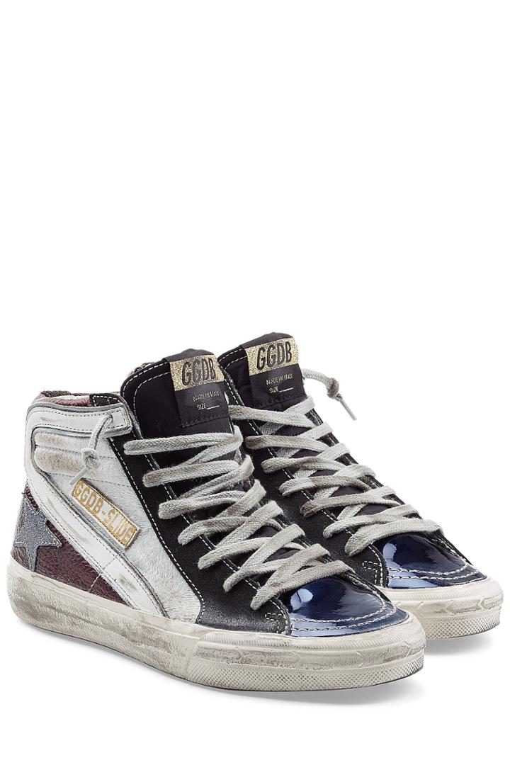 Golden Goose Golden Goose High-top Slide Leather Sneakers - Multicolor