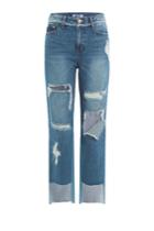 Sjyp Sjyp Distressed Cropped Jeans - Blue