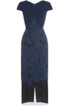 Roland Mouret Roland Mouret Gibson Dress With Sheer Inserts - Blue