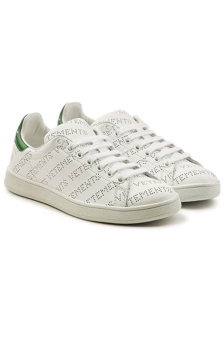 Vetements Vetements Perforated Logo Leather Sneakers