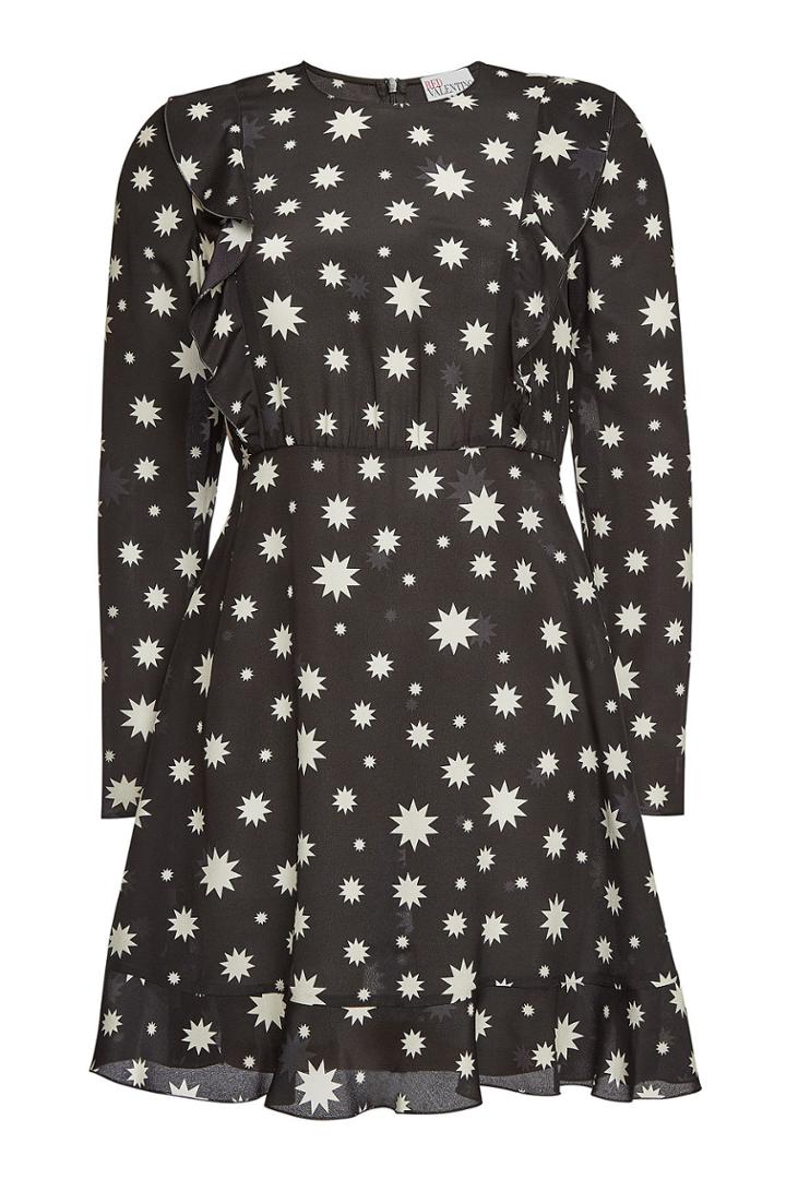 Red Valentino Red Valentino Silk Star Print Dress