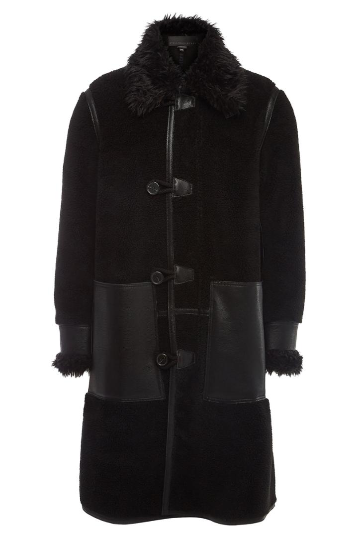 Stella Mccartney Stella Mccartney Lenny Coat With Faux Fur And Faux Leather