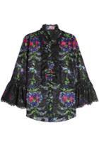 Anna Sui Anna Sui Printed Blouse With Lace