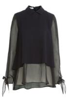Nobi Talai Nobi Talai Blouse With Wool And Silk - Blue