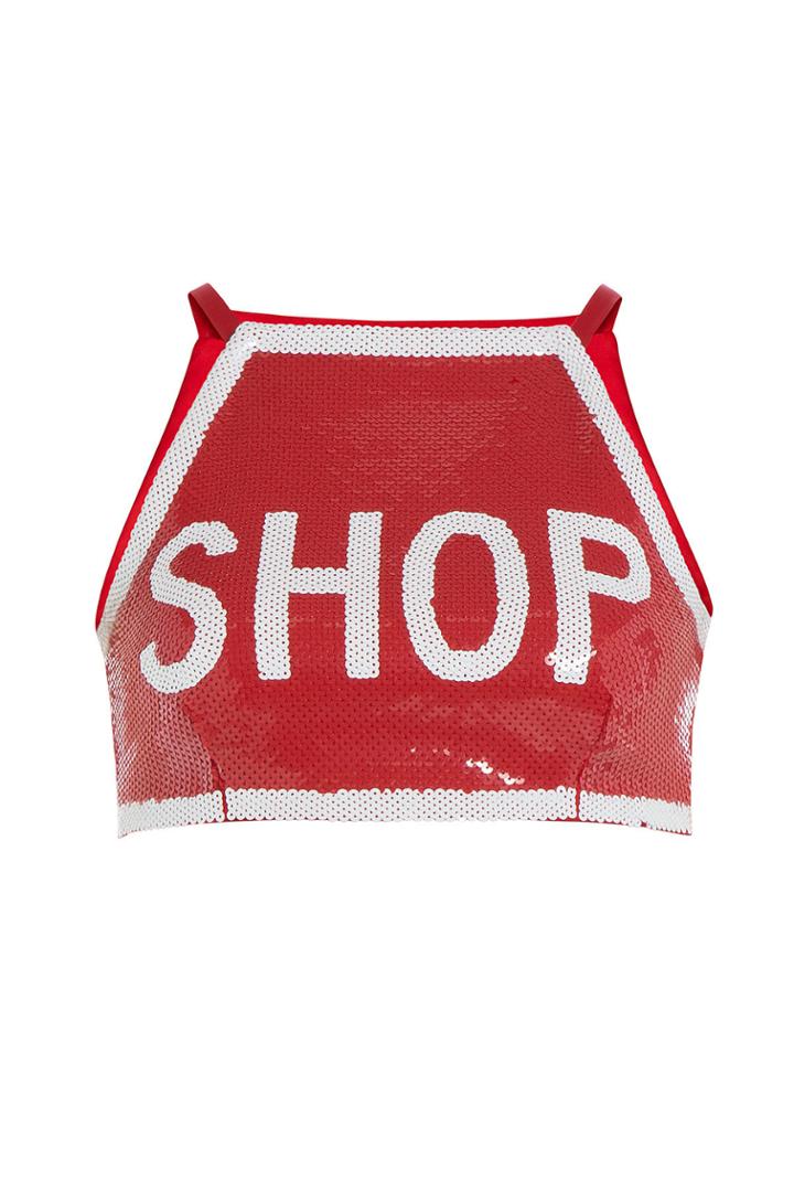 Moschino Moschino Sequin Crop Top