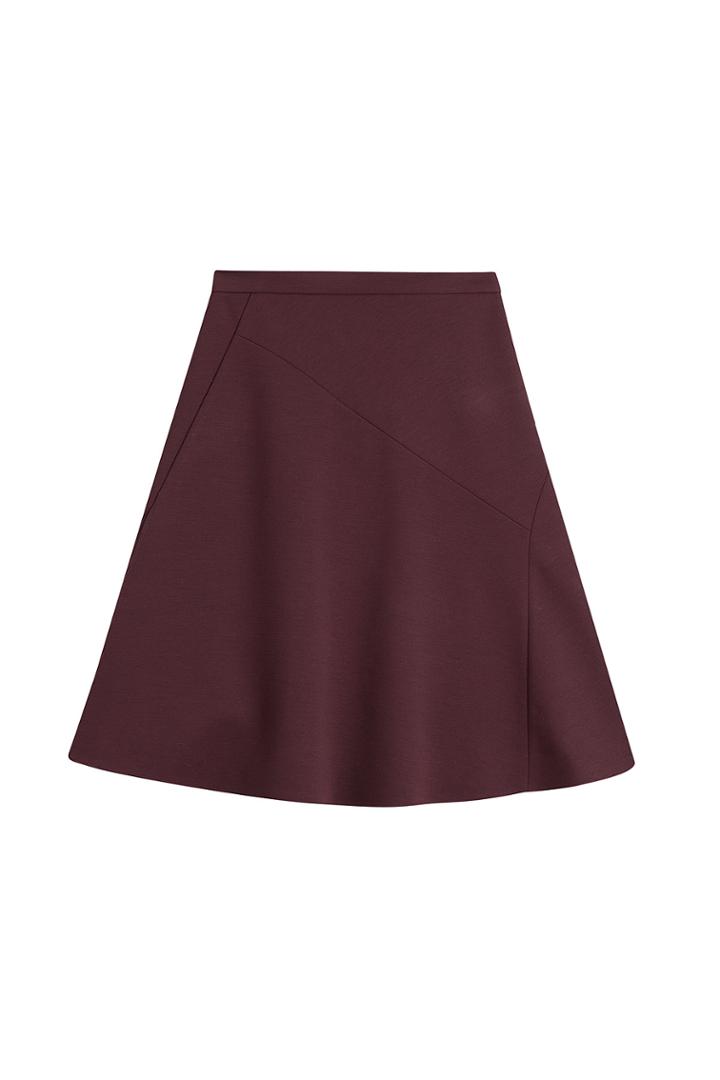 Jil Sander Jil Sander Flared Wool Skirt - Purple