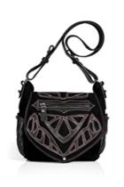 Isabel Marant Isabel Marant Black Suede/leather Ballwin Bag With Appliqué