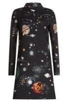 Valentino Valentino Silk-wool Printed Galaxy Dress - Multicolor