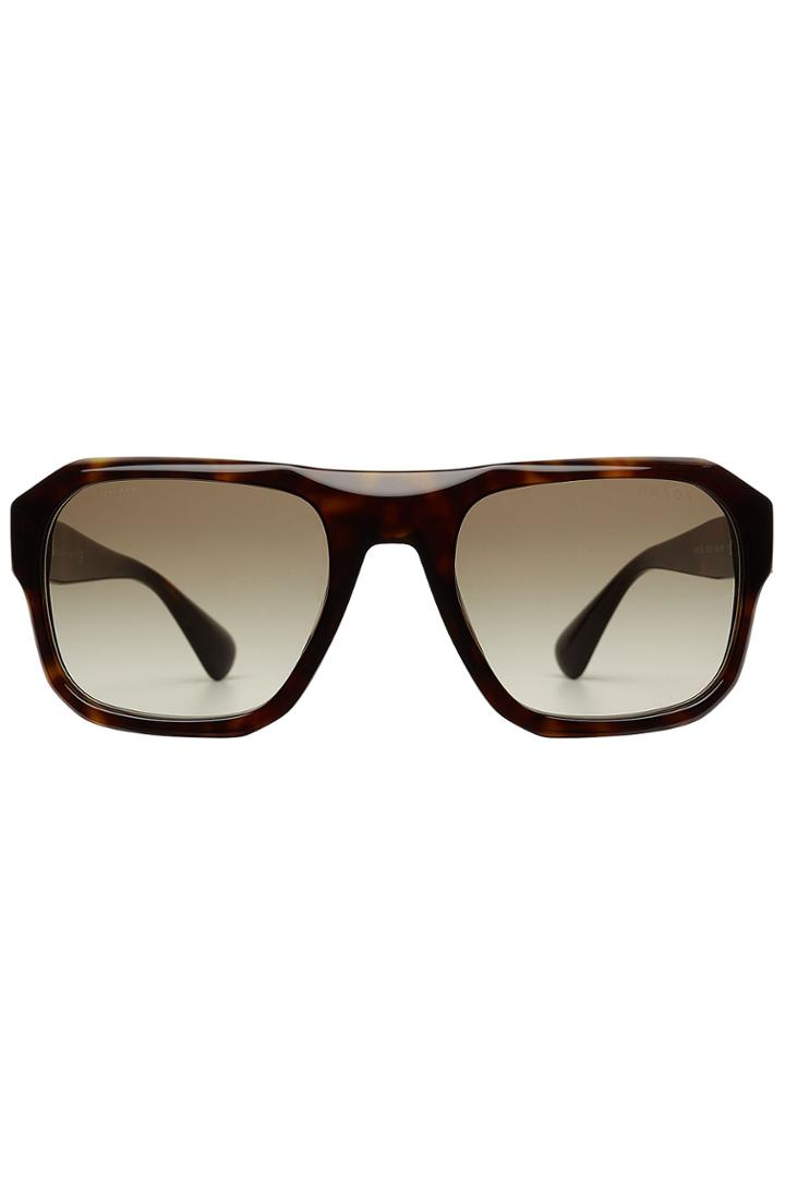 Prada Prada Square Tortoise Shell Sunglasses - Brown